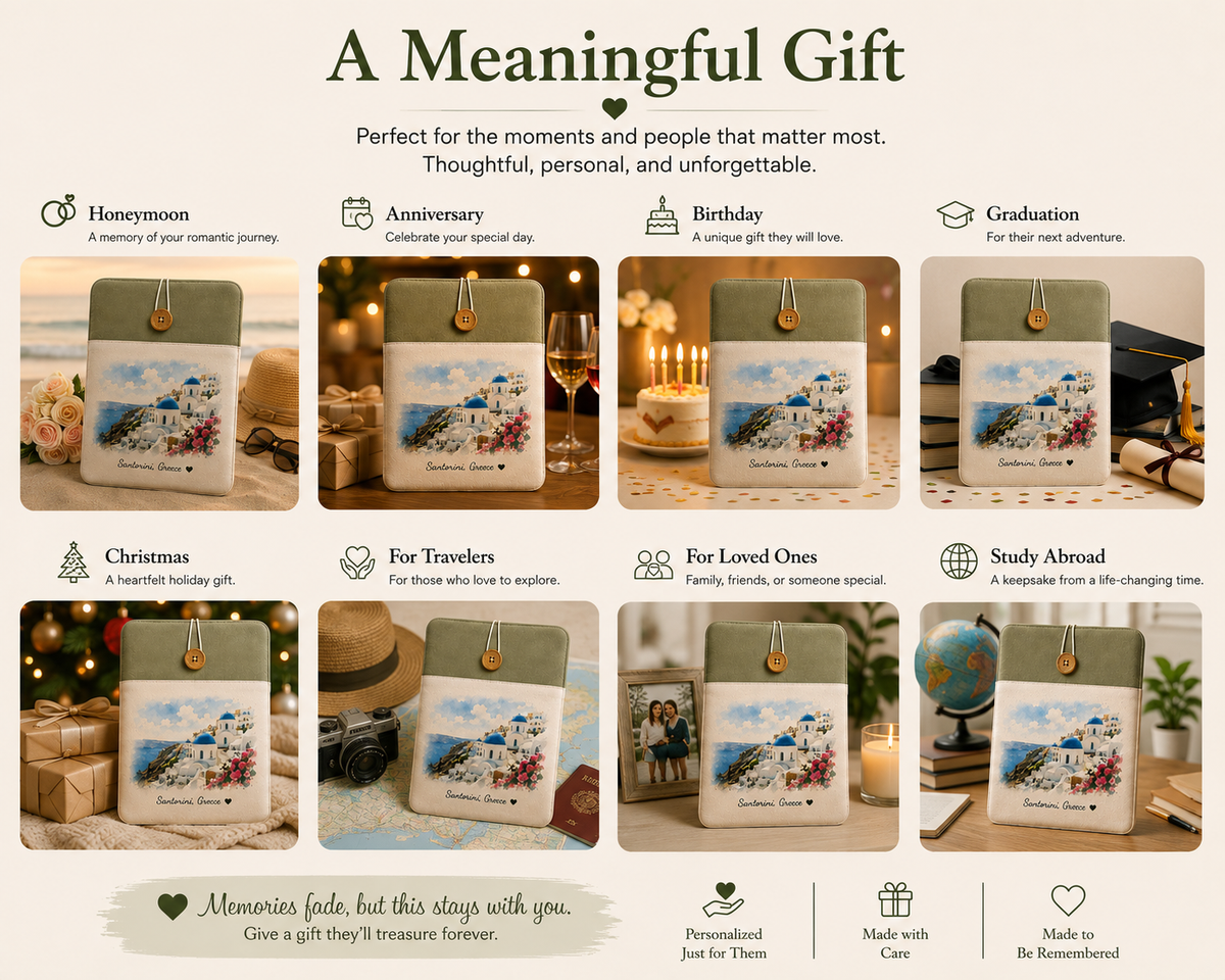 Personalized travel memory gift for honeymoon anniversary birthday graduation and Christmas