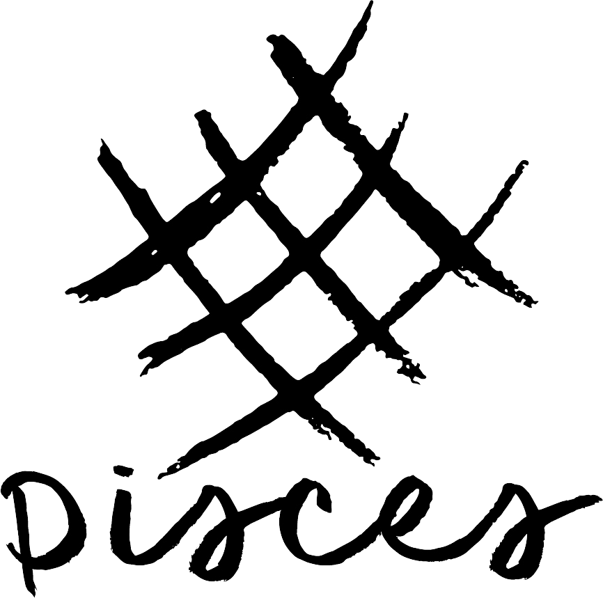 Pisces handwritten logo